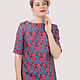Order Jacquard dress blue pink a line straight. Yana Levashova Fashion. Livemaster. . Dresses Фото №3