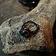 Кольцо из метеорита с изумрудом, Ритуальная атрибутика, Санкт-Петербург,  Фото №1