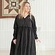 Платье бохо с запа’хом из черного хлопка MUHA-369a. Платья. MUHA (vintagechic). Интернет-магазин Ярмарка Мастеров.  Фото №2