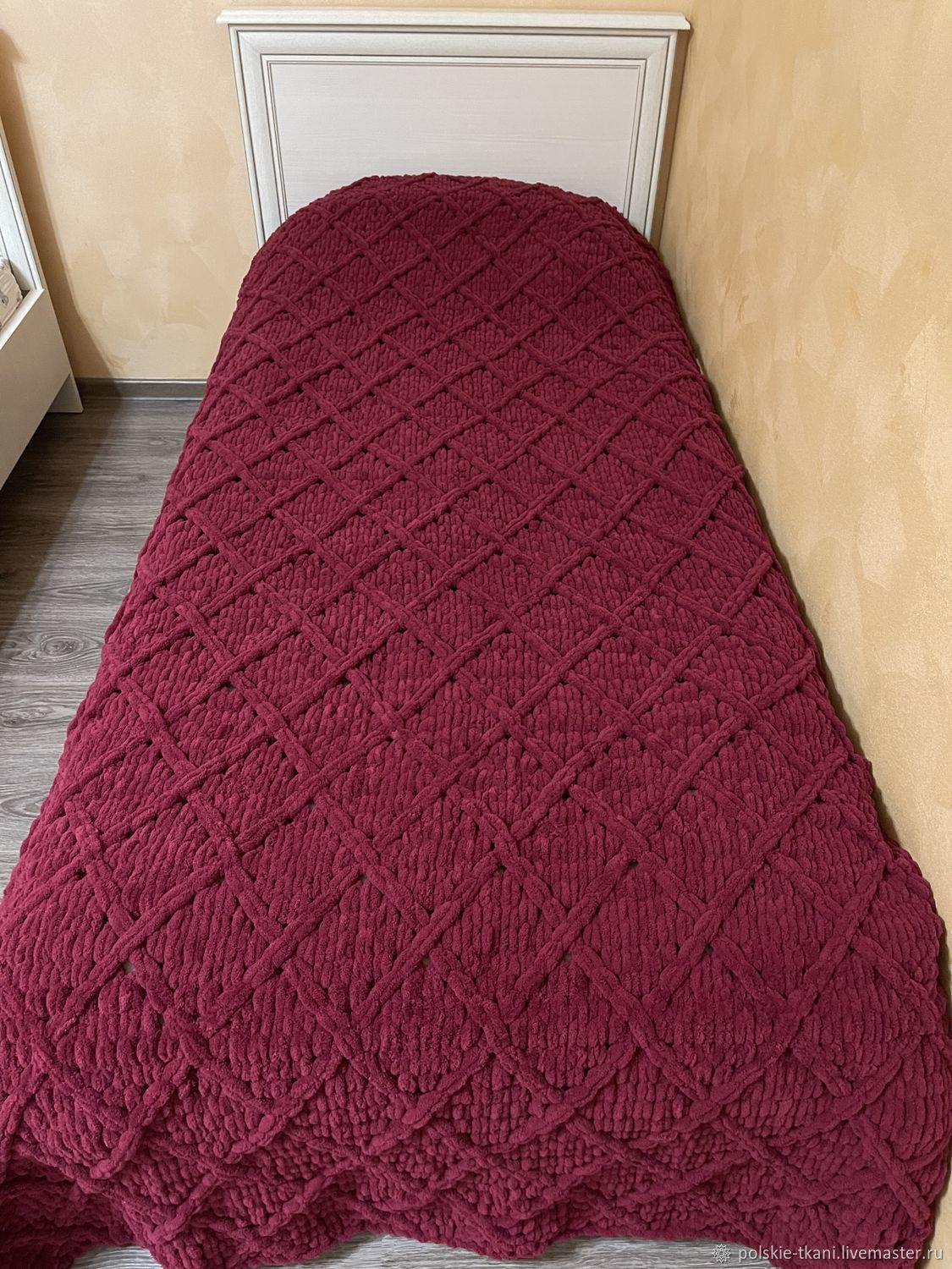 Покрывало вязаное плюшевоевсе цвета заказать на Ярмарке