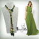 Lariat beaded 'Vanessa in the green' harness necklace belt, Lariats, Moscow,  Фото №1