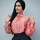 Silk blouse ' Peach nectar', Blouses, Vinnitsa,  Фото №1