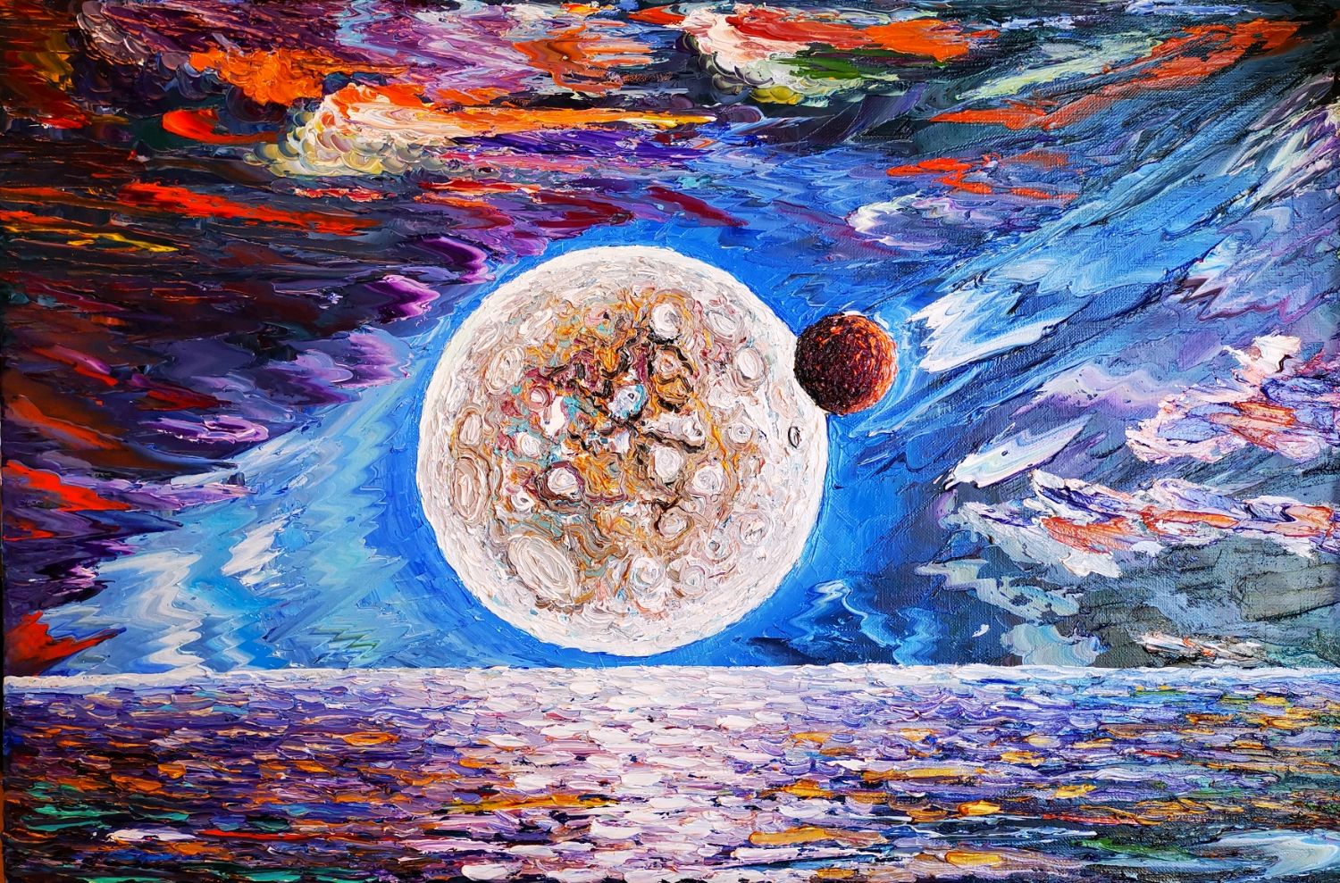 Картины: "Космическая история" Картина маслом на холсте в интернет ...