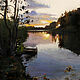 Закат на озере, Картины, Санкт-Петербург,  Фото №1