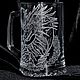 Order Beer mug with the engraving 'Dragon'. ArtGraving. Livemaster. . Wine Glasses Фото №3