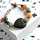 Bracelet with pearls, hematite, lava, coral, carnelian. Bead bracelet. Solanda. Online shopping on My Livemaster.  Фото №2