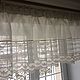 Order Linen lambrequin'Milk with cambric' in stock. Linen fantasy. Livemaster. . Curtains Фото №3