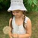 Льняной сарафан+шляпка для девочки, Платье, Волгодонск,  Фото №1