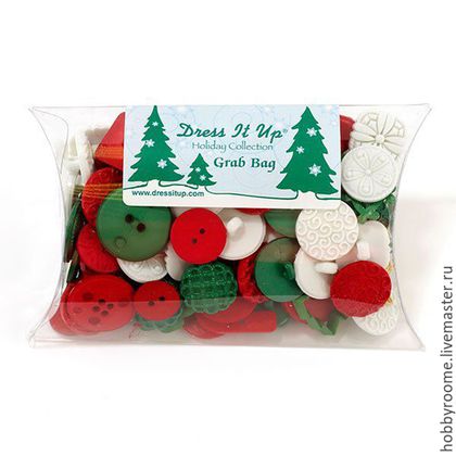 Шитье ручной работы. Ярмарка Мастеров - ручная работа. Купить Большой набор декоративных пуговиц JESSE JAMES (новый год и рождество). Handmade.