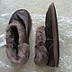 Sheepskin leather chunis with thin soles are brown, Ugg boots, Moscow,  Фото №1