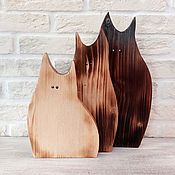 Посуда handmade. Livemaster - original item A set of cutting boards, Three cats, Kitchen boards. Handmade.