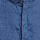 Рубашка мужская из льна синего оттенка. Рубашки мужские. Alviella | ATELIER. Ярмарка Мастеров.  Фото №4