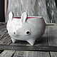 Order  The symbol of the year is a Hare, a white rabbit. alisbelldoll (alisbell). Livemaster. . Mugs and cups Фото №3
