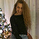 Openwork jumper with sequins. Jumpers. Оксана Акимова Вязание на заказ. Online shopping on My Livemaster.  Фото №2