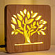 Wooden Night light, tree night light lamp. Table lamps. clever wood (clever-wood). Online shopping on My Livemaster.  Фото №2