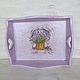 Wooden tray with lavender. Trays. Leksadekor (leksadekor). Online shopping on My Livemaster.  Фото №2