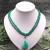 Украшения handmade. Livemaster - original item Natural amazonite. Amazonite necklace with pendant. Handmade.