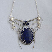 Украшения handmade. Livemaster - original item Necklace with lapis lazuli Scarab. Handmade.