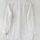 White women's shirt made of 100% linen. Shirts. etnoart. My Livemaster. Фото №4