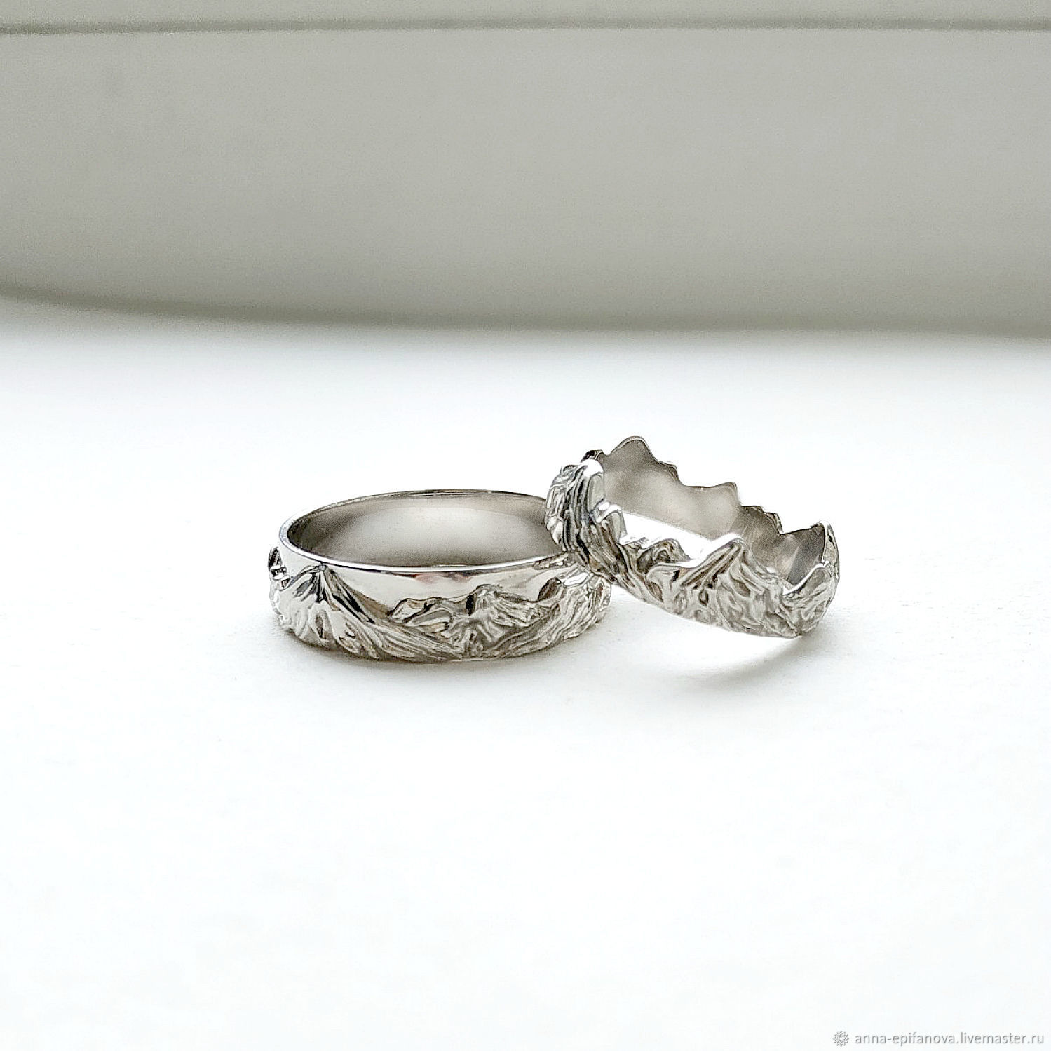 Paired engagement ring Mountains, silver (Ob11), Engagement rings, Chelyabinsk,  Фото №1