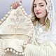Крестильный именной набор для девочки "Мартина" с вышивкой. Комплект для крещения. Золотошвейка. Интернет-магазин Ярмарка Мастеров.  Фото №2