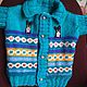 Knitted vest for children 4-12 months (turquoise, cashmere, Alpaca), Childrens vest, Ekaterinburg,  Фото №1