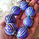 Выдувная бусина лэмпворк "OMG (барвинок/фиолетовый)". Бусины. Natalia Korolyuk lampwork beads. Интернет-магазин Ярмарка Мастеров.  Фото №2