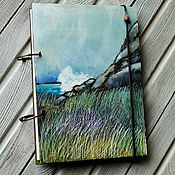 Канцелярские товары handmade. Livemaster - original item Notebook wood cover A5 "Nord summer". Handmade.