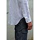 Рубашка мужская из конопли Hemp Oversized Work Shirt White. Рубашки мужские. VÄN Studio. Ярмарка Мастеров.  Фото №5