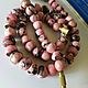 СССР натуральный родонит шик 54 см  бусы Половинки советский винтаж. Бусы. Vintage Gems Bijoux. Интернет-магазин Ярмарка Мастеров.  Фото №2