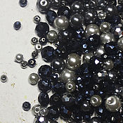 Материалы для творчества handmade. Livemaster - original item Beads mix 10 Black pearl 10 g. Handmade.