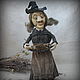 Ведьма миссис Дафна Лоуренс. Интерьерная кукла. Мир кукол Лоры Пинтсон. Интернет-магазин Ярмарка Мастеров.  Фото №2