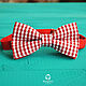 Butterfly tie Vichy red / bow tie plaid, Ties, Moscow,  Фото №1