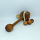 Wooden rattle harlequin. Teethers and rattles. Shop Grizunok teether. Online shopping on My Livemaster.  Фото №2