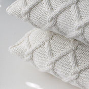 Для дома и интерьера handmade. Livemaster - original item Knitted pillow Milk. Handmade.
