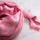 Pink wool scarf made of Gucci 'Monogramm' fabric'. Shawls1. Platkoffcom. My Livemaster. Фото №5