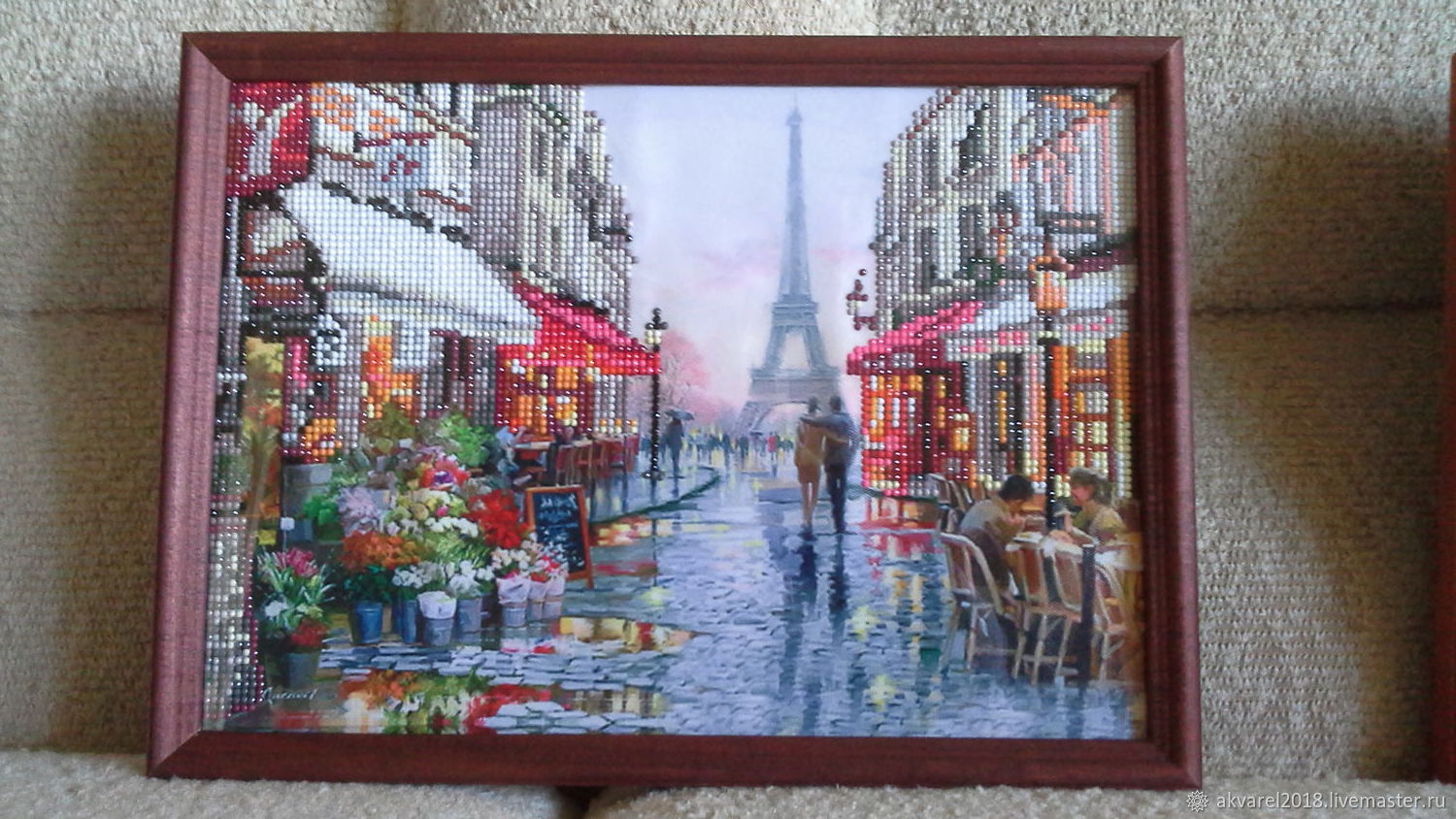 Алмазная мозаика кафе в Париже