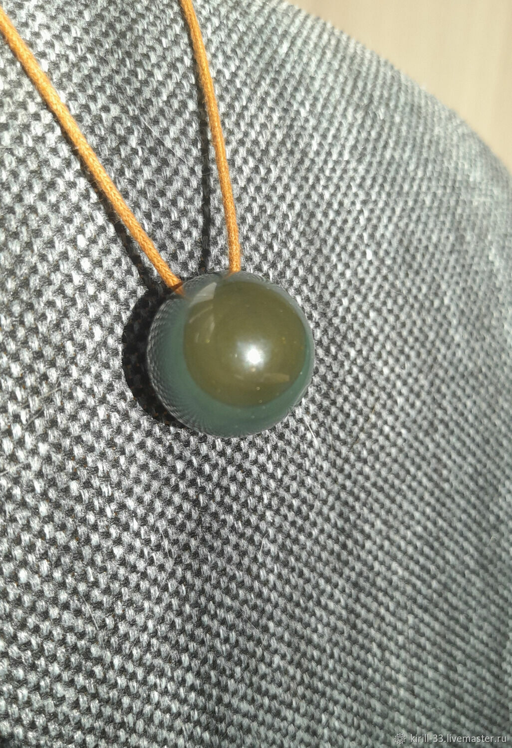 Jasper pendant ball 21 mm with an eye, Pendant, Saratov,  Фото №1