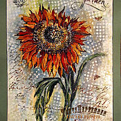 Paintings: watercolor plant field thistle
