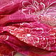 Scarf Bordeaux,hot batik on silk,175h55 cm,hand painted. Scarves. arkensoie Silkyway. My Livemaster. Фото №4