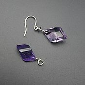 Материалы для творчества handmade. Livemaster - original item Amethyst purple and lilac leaf beads. Handmade.