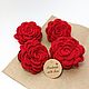 Hair clips and hair bands: Jewelry Elastic band for hair flowers roses. Hairpins and elastic bands for hair. Knit for you (Irina). My Livemaster. Фото №6