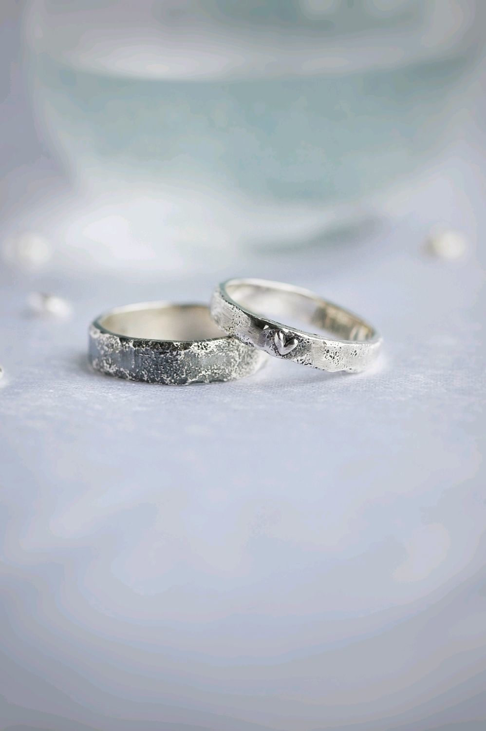 Обручальные серебряные кольца Верность с сердцем, пара купить в интернет-магазине Ярмарка Мастеров по цене 8500 ₽ – GKVHPRU