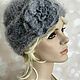 Заказать Пушистая вязаная шапка из мохера с цветком!. Olga Lace Luxury Hats Accessories. Ярмарка Мастеров. . Шапки Фото №3