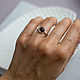Серебряное кольцо с дымчатым кварцем 8 мм. Кольца. Jam Jewelry. Интернет-магазин Ярмарка Мастеров.  Фото №2