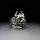 Кольцо Кот Викинг. Кольца. AlexFox Jewelry. Ярмарка Мастеров.  Фото №4