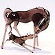 Interior arrangement of colored glass Horse and foal. Figurines. In Glass. My Livemaster. Фото №4