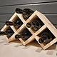 Order Shelf for wine 'Sota' for 6 bottles. Color Wood. Livemaster. . Shelving Фото №3