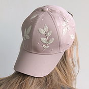 Аксессуары handmade. Livemaster - original item Women`s baseball cap with embroidery, cap with hand embroidery.. Handmade.