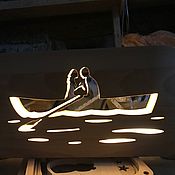 Сувениры и подарки handmade. Livemaster - original item Lamp night light Couple in boat. Handmade.